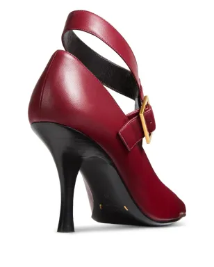 KHAITE 85mm Sloan buckle strap pumps - Red - サムネイル4