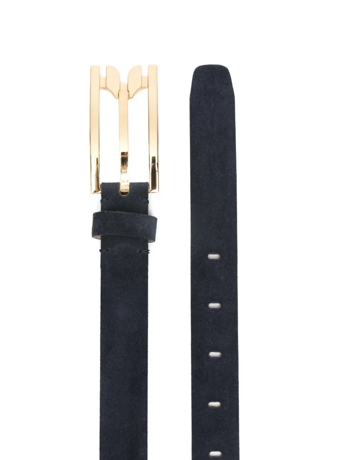 Victoria Beckham ピンバックルスエードベルト ブルー - 画像2