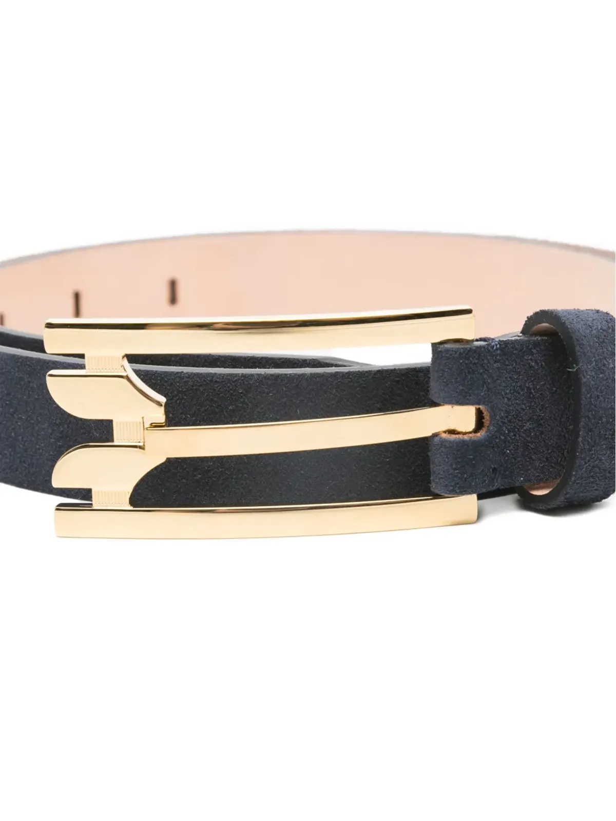 Victoria Beckham ピンバックルスエードベルト ブルー - 画像3