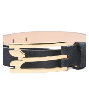 Victoria Beckham ピンバックルスエードベルト ブルー - サムネイル3