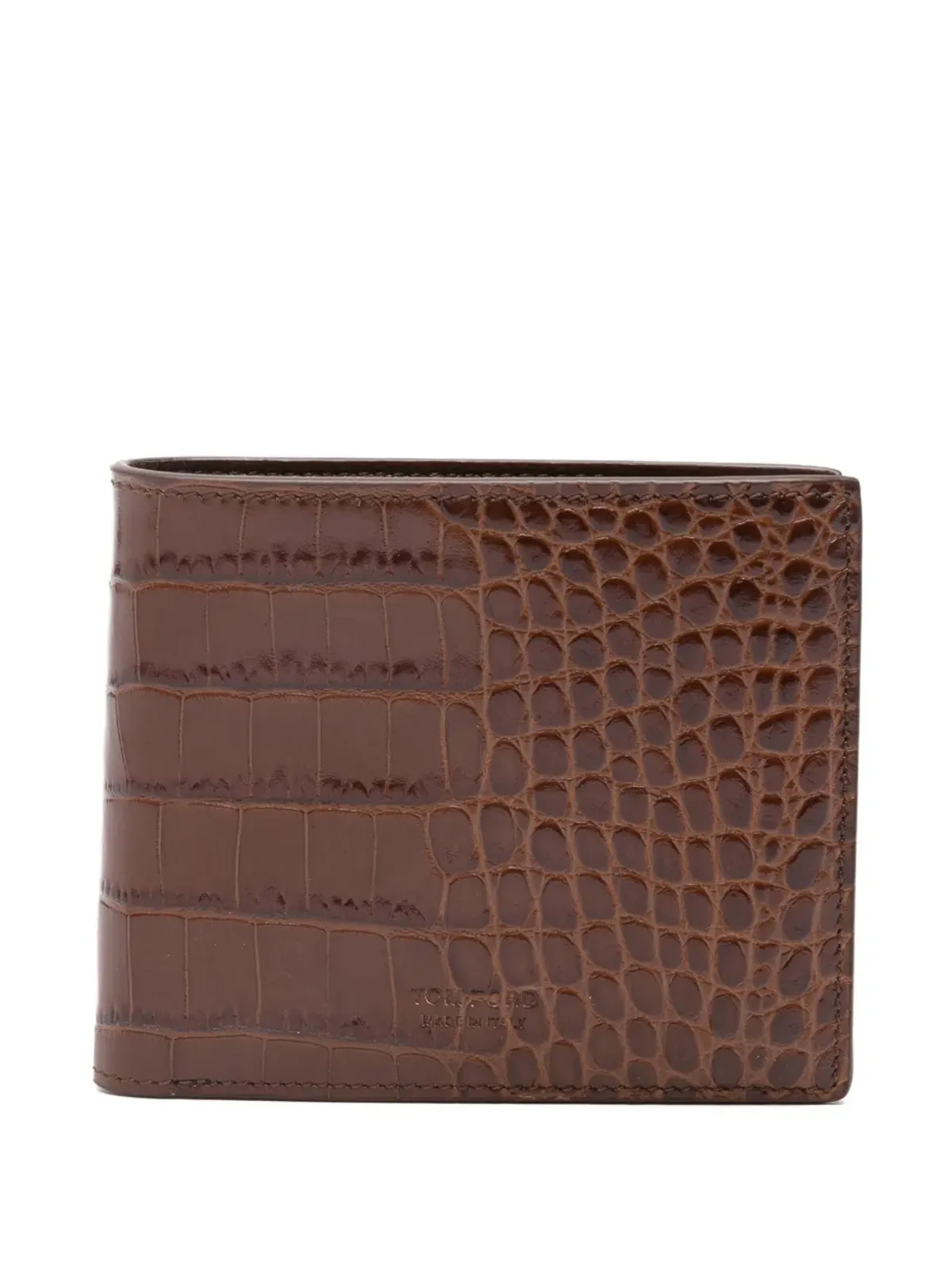 TOM FORD クロコダイル型押し二つ折りウォレット - 画像1