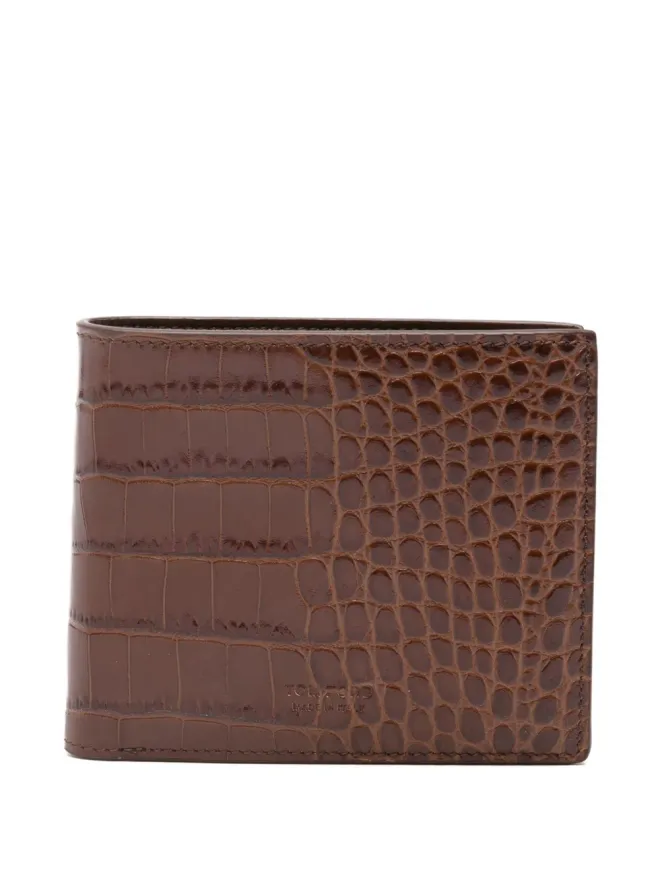 TOM FORD TOM FORD クロコダイル型押し二つ折りウォレットの商品画像