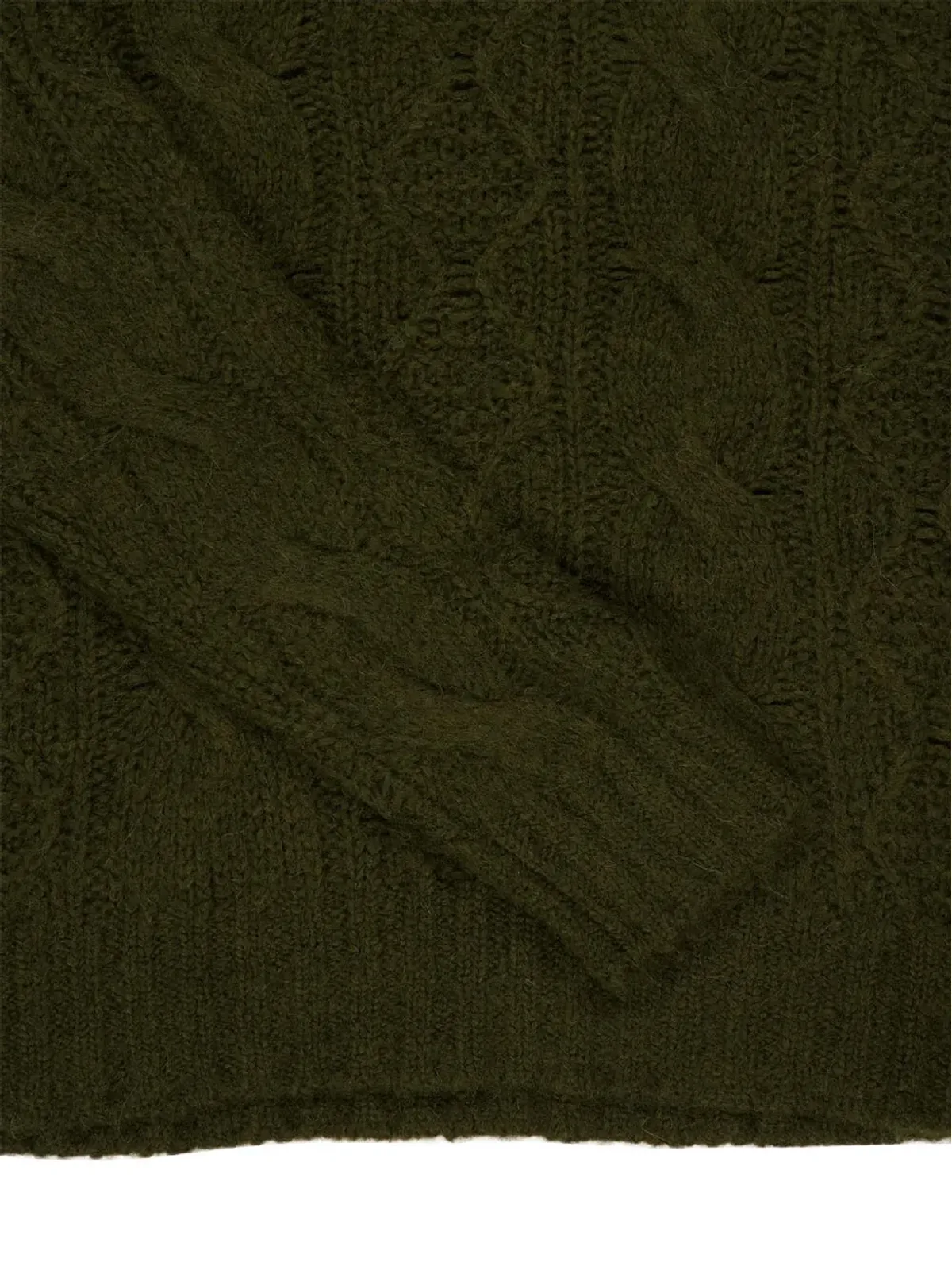 Piacenza Cashmere カシミヤ混 ケーブルニット ハイネック ジャンパー - 画像3