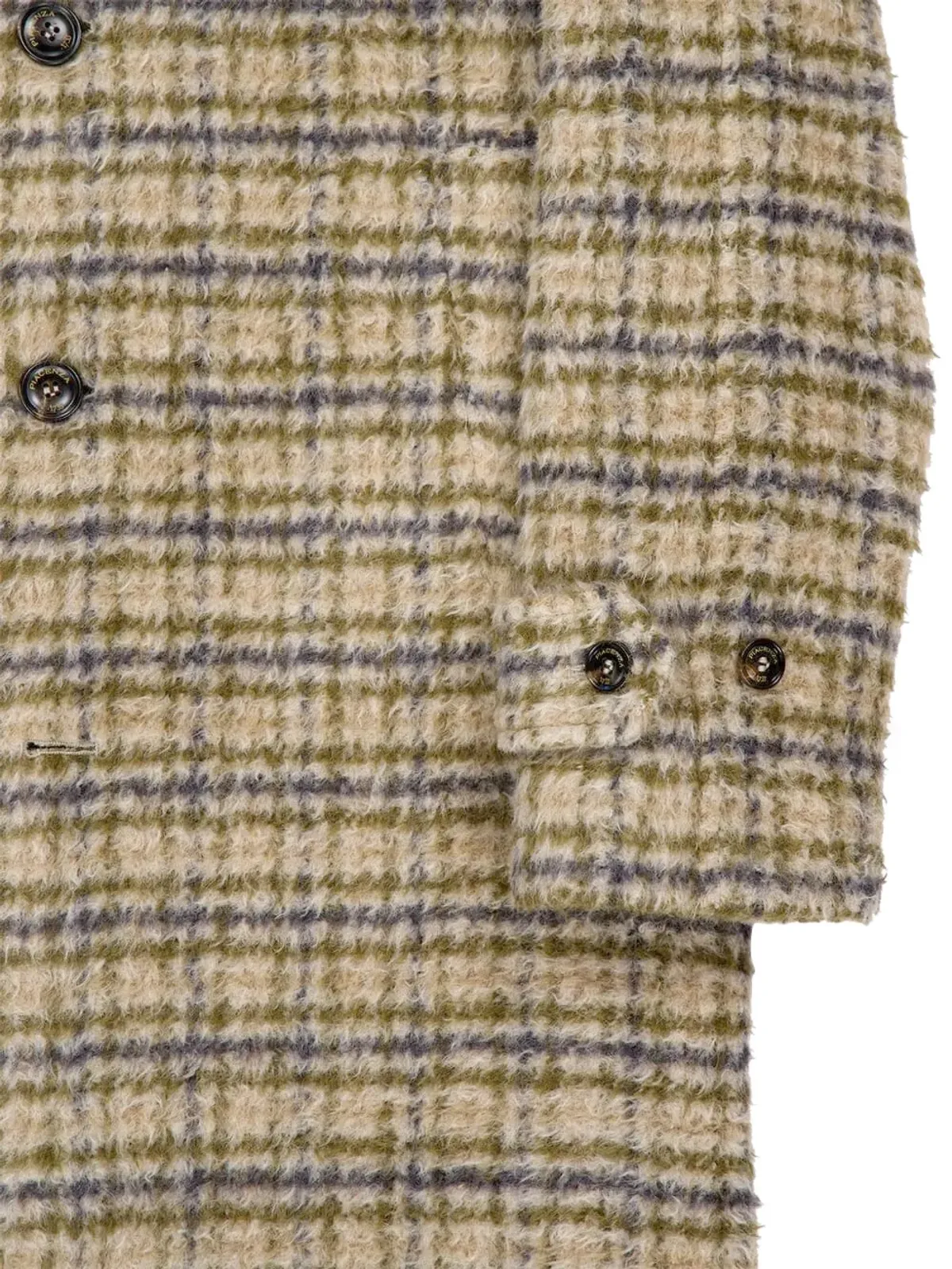 Piacenza Cashmere ボタン留め チェック柄コート - 画像3