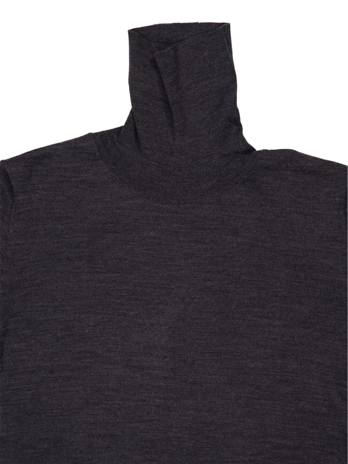 Piacenza Cashmere タートルネック ステッチ セーター グレー - 画像3