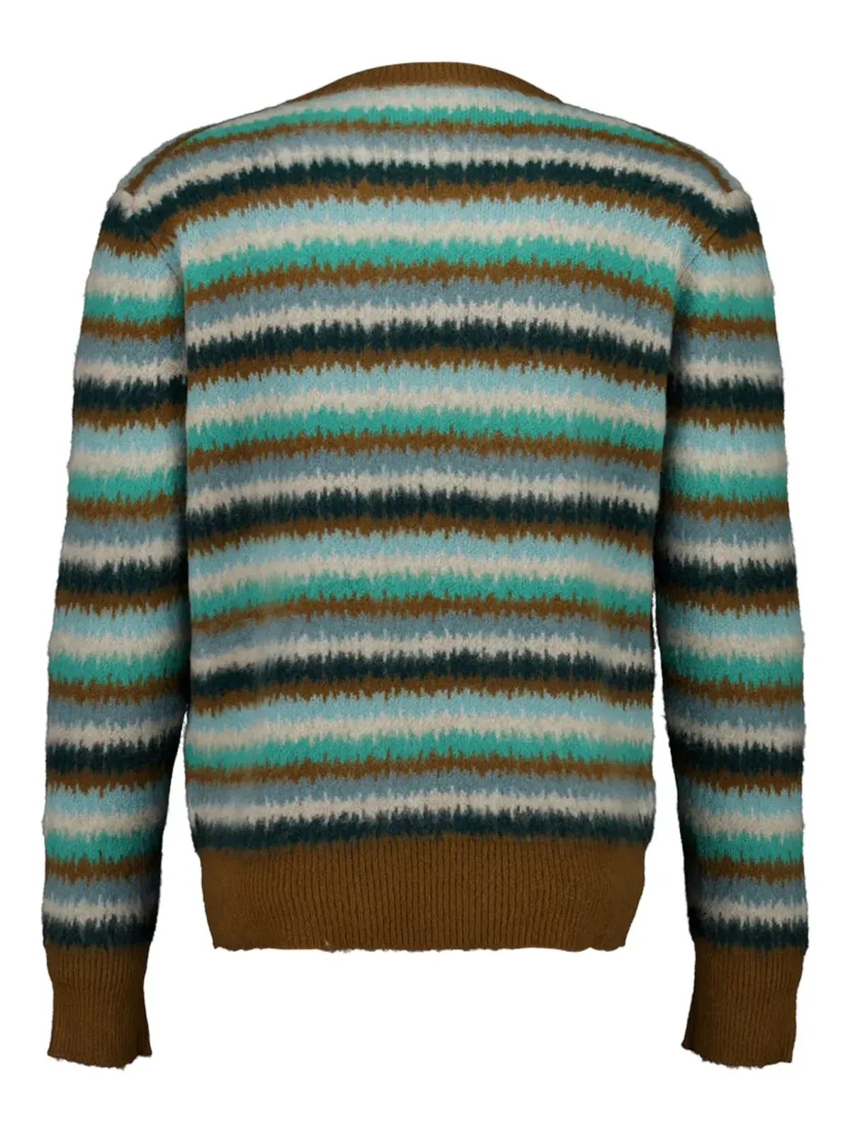 Piacenza Cashmere + ストライプ柄 ロングスリーブセーター - 画像2