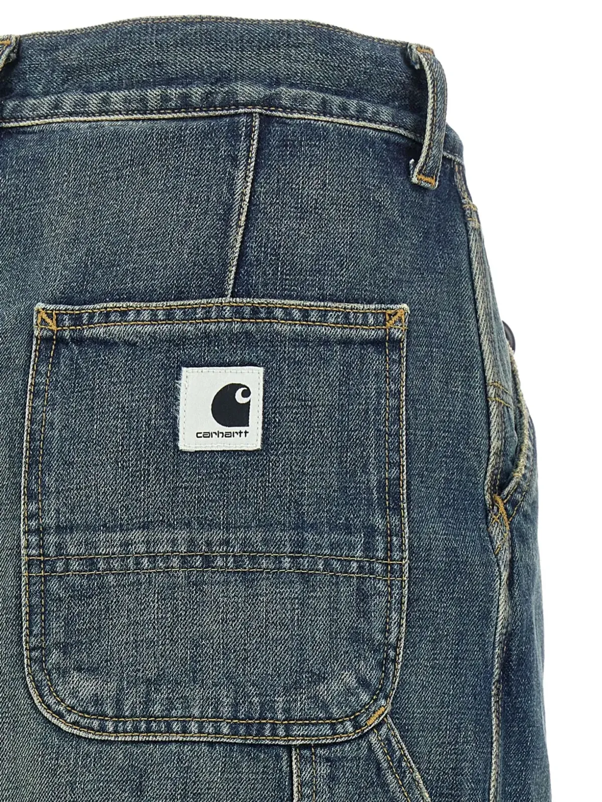 Carhartt WIP コントラストステッチデニムスカート（ハイウエスト） - 画像3