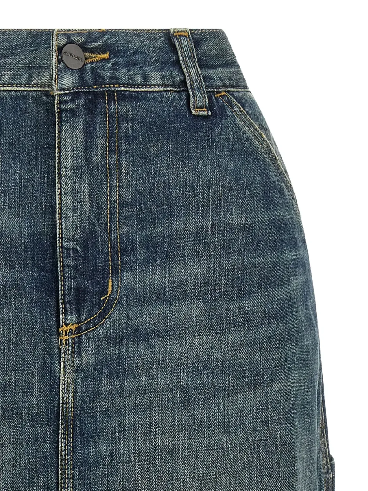 Carhartt WIP コントラストステッチデニムスカート（ハイウエスト） - 画像4