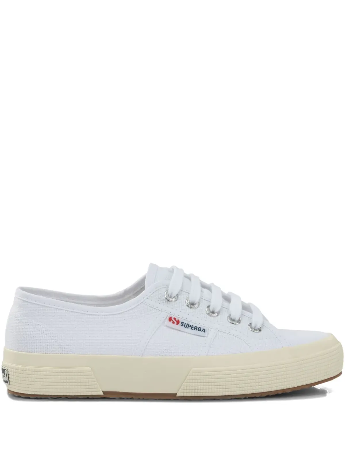 Superga ホワイトのレースアップスニーカー - 画像1