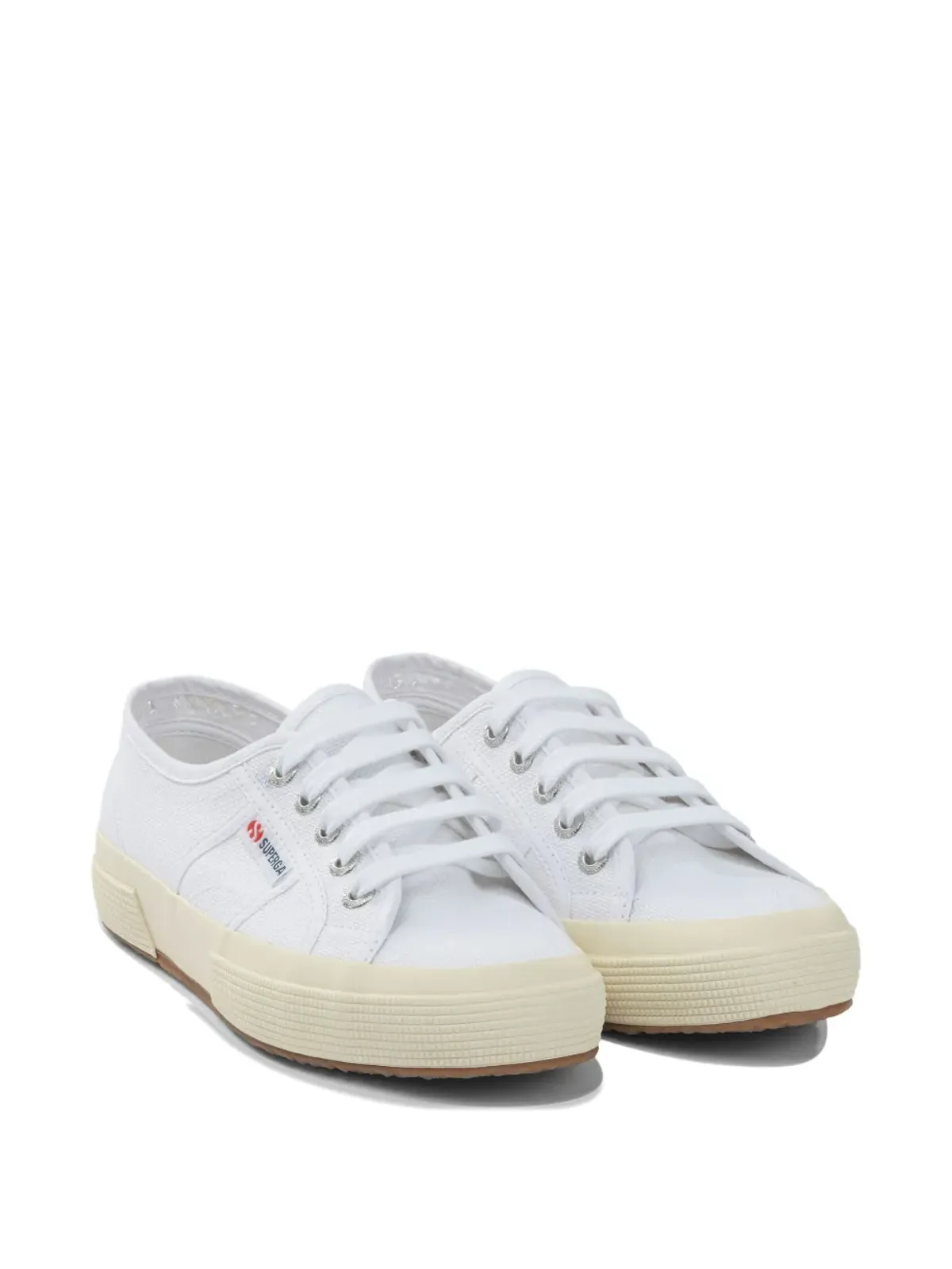 Superga ホワイトのレースアップスニーカー - 画像2