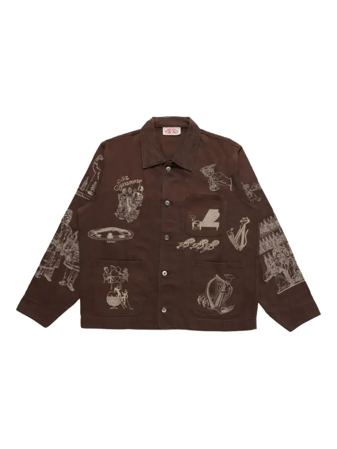 Samuel Zelig Samuel Zelig レストラン チョア刺繍ジャケット - ブラウンの商品画像