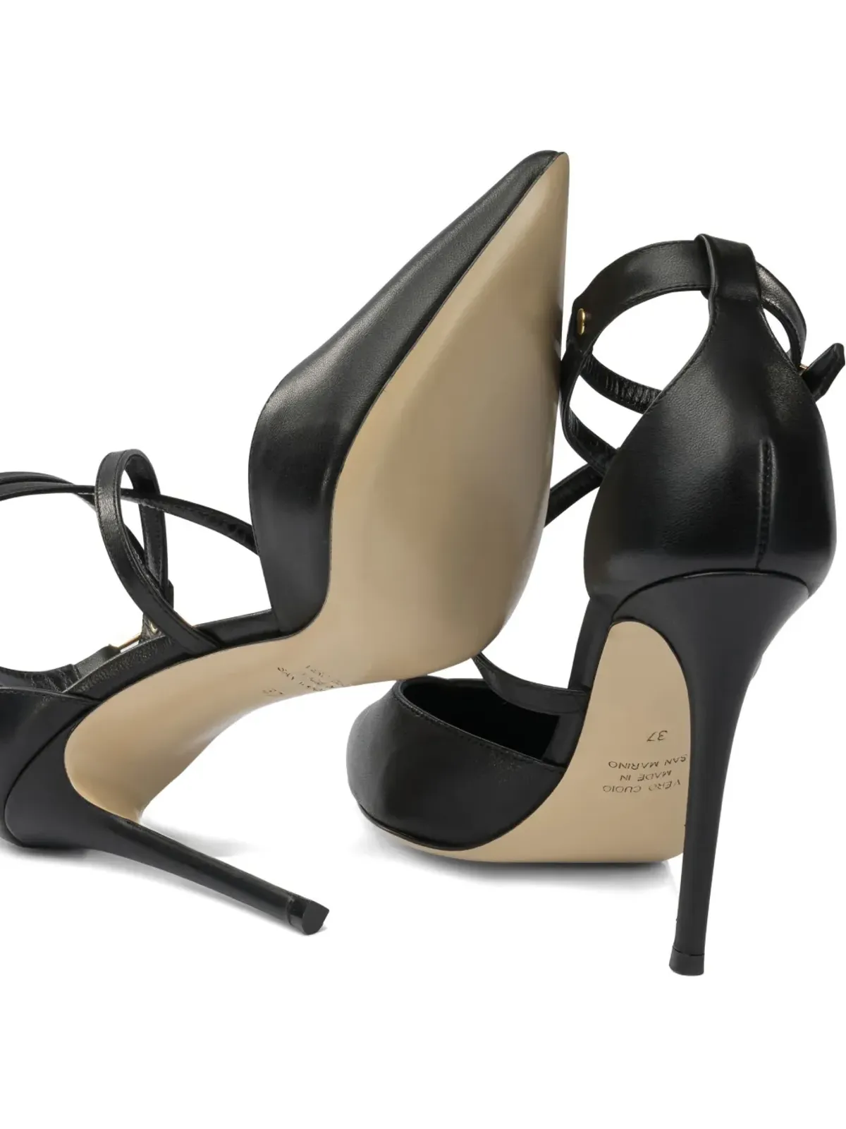 Ninalilou バックルストラップ ポインテッドトゥ パンプス - 画像3