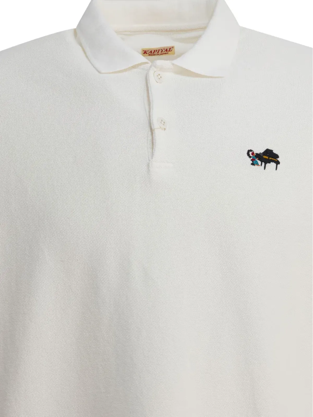 KAPITAL 刺繍入り半袖ポロシャツ - ホワイト - 画像3
