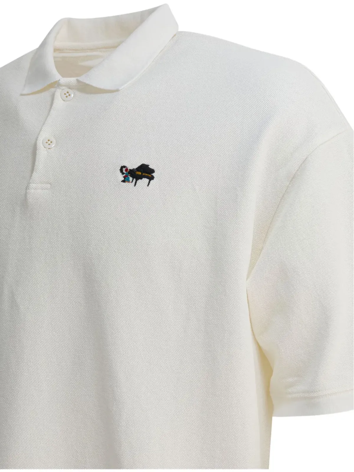 KAPITAL 刺繍入り半袖ポロシャツ - ホワイト - 画像4