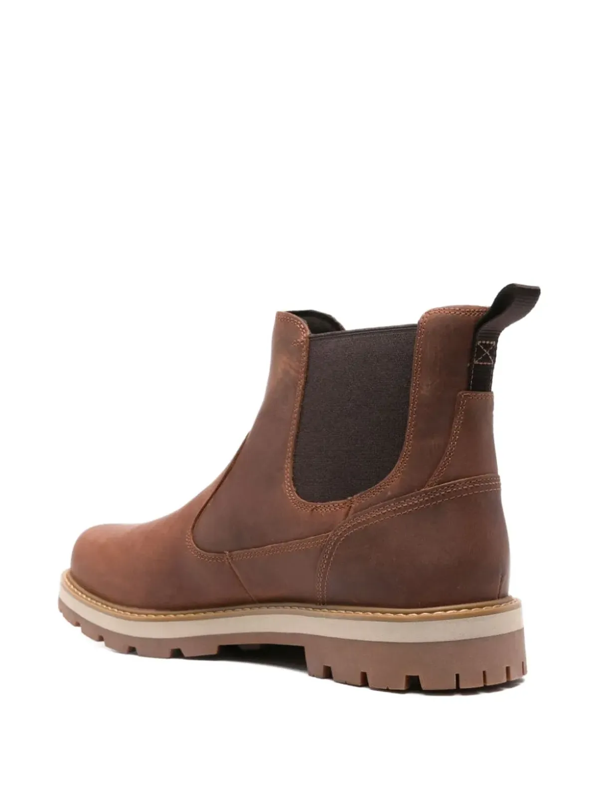 Timberland ロゴエンボス加工レザーブーツ - ブラウン - 画像4