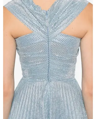 Talbot Runhof ドレーププリーツミディドレス - サムネイル5