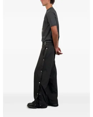 Carrer ベルトループ付きスナップボタン ワイドレッグパンツ - サムネイル3