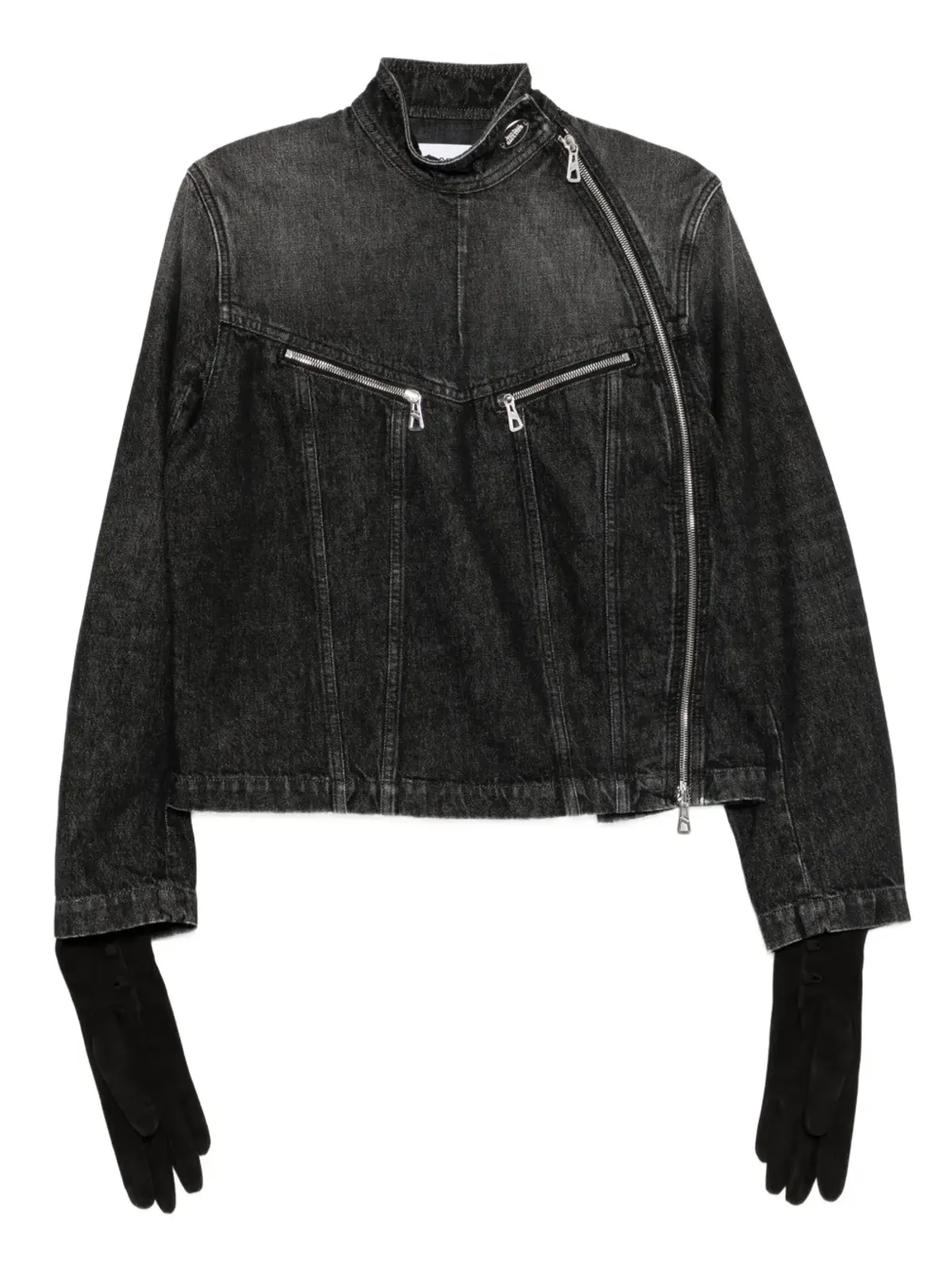 Jean Paul Gaultier ジップ付きデニムジャケット ブラック - 画像1