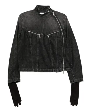 Jean Paul Gaultier ジップ付きデニムジャケット ブラック - サムネイル1