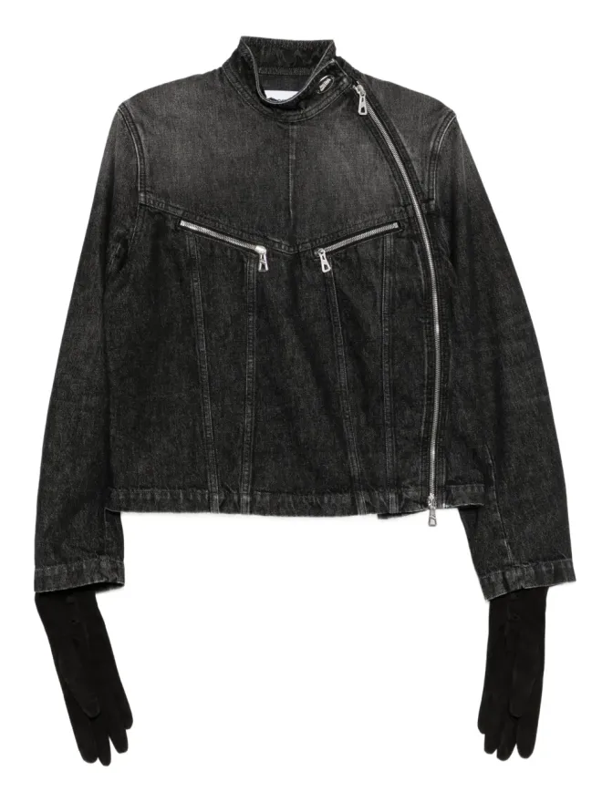 Jean Paul Gaultier Jean Paul Gaultier ジップ付きデニムジャケット ブラックの商品画像
