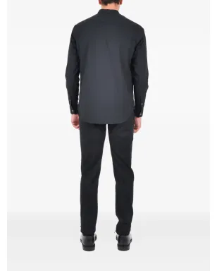 Emporio Armani バンドカラーシャツ - ブラック - サムネイル2
