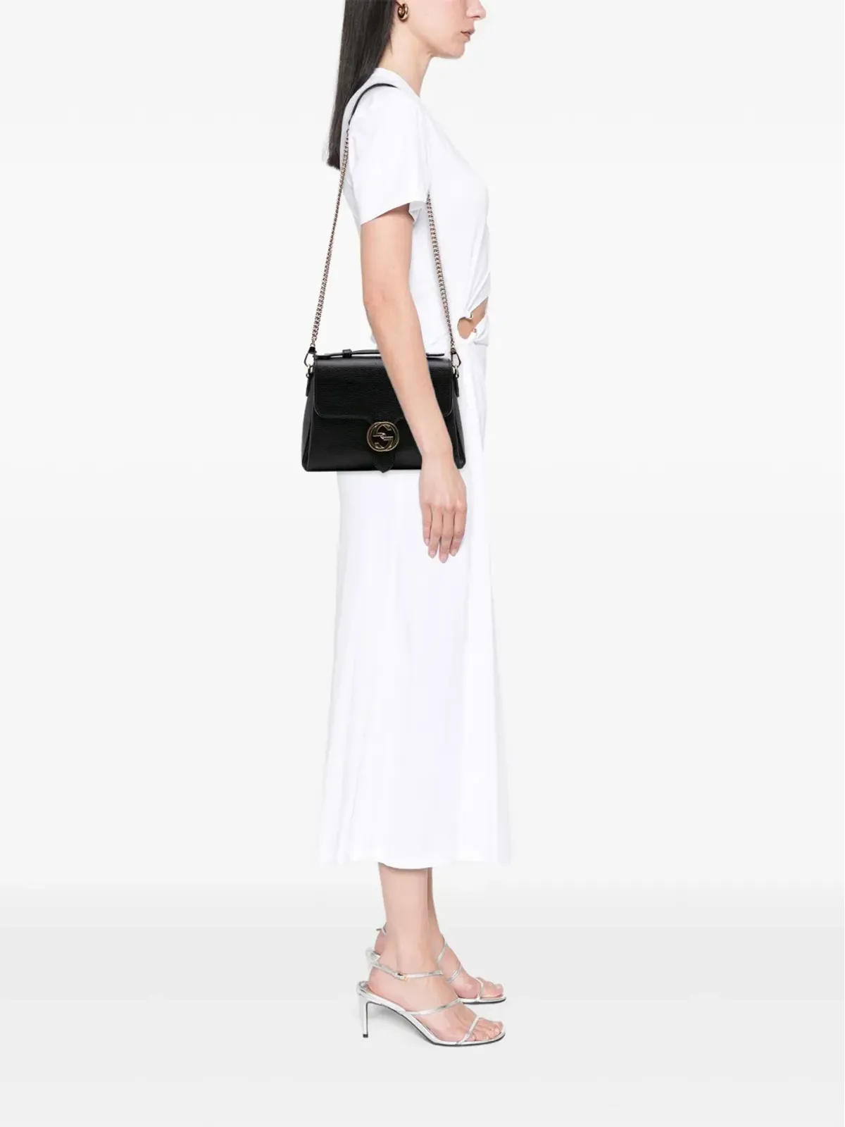 Gucci ビンテージ 2016-2025 Small Dollar Calf Interlocking G サッチェル - ブラック - 画像2