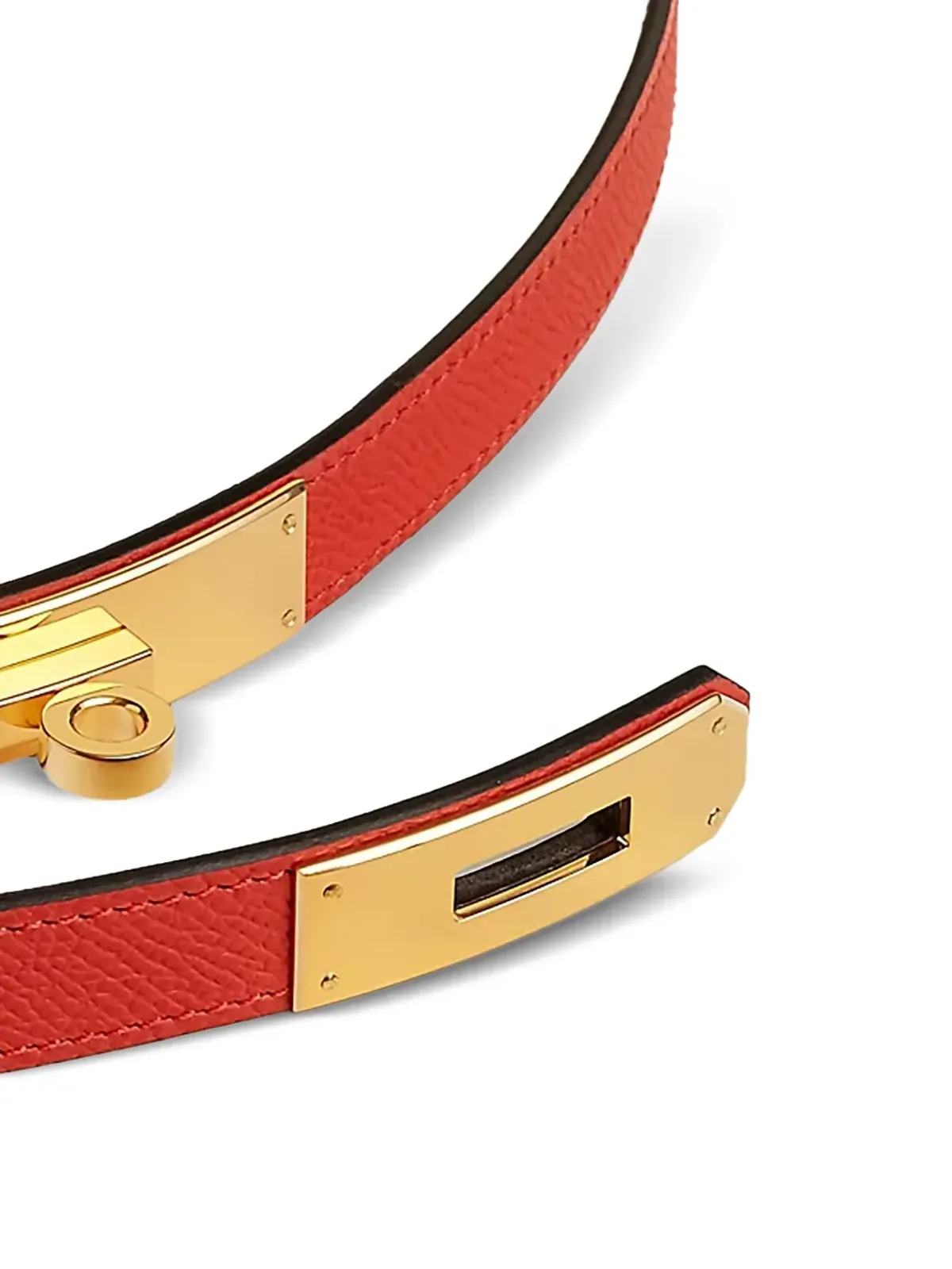 Hermès ビンテージ Kelly 18ポケット ハードウェア ベルト - レッド - 画像3
