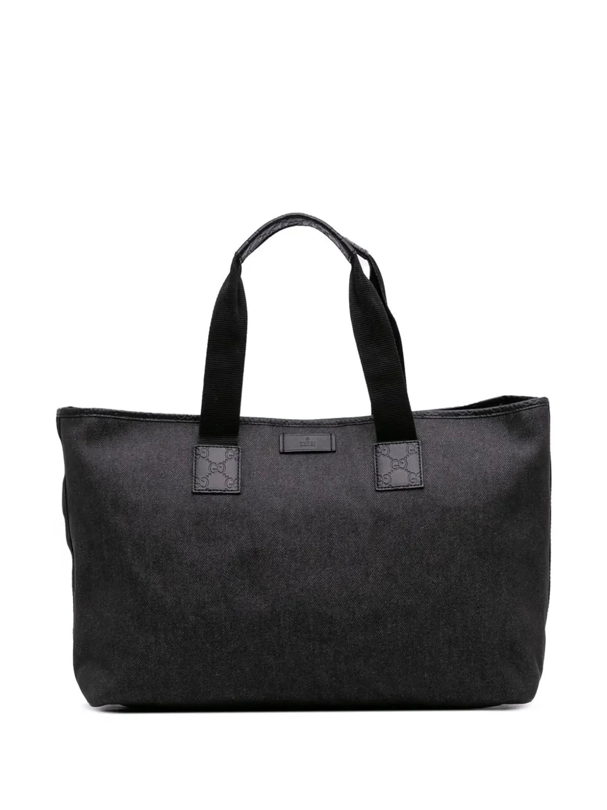 Gucci ビンテージ 2016-2025 Guccissima トリム付きデニム トートバッグ - ブラック - 画像1