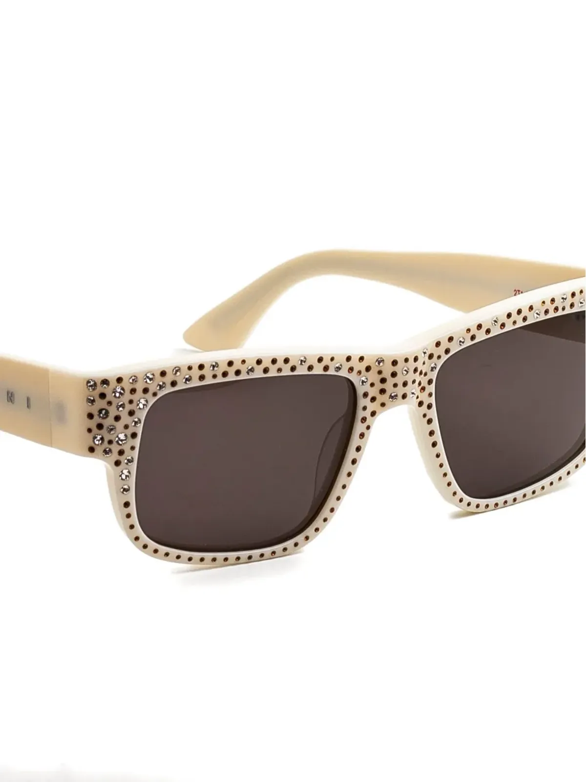 Marni Eyewear スワロフスキー矩形サングラス - 画像3
