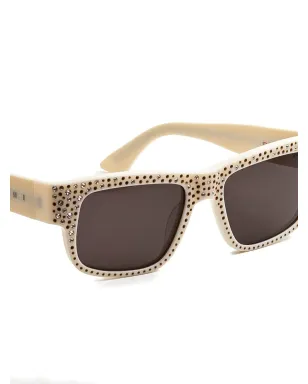 Marni Eyewear スワロフスキー矩形サングラス - サムネイル3