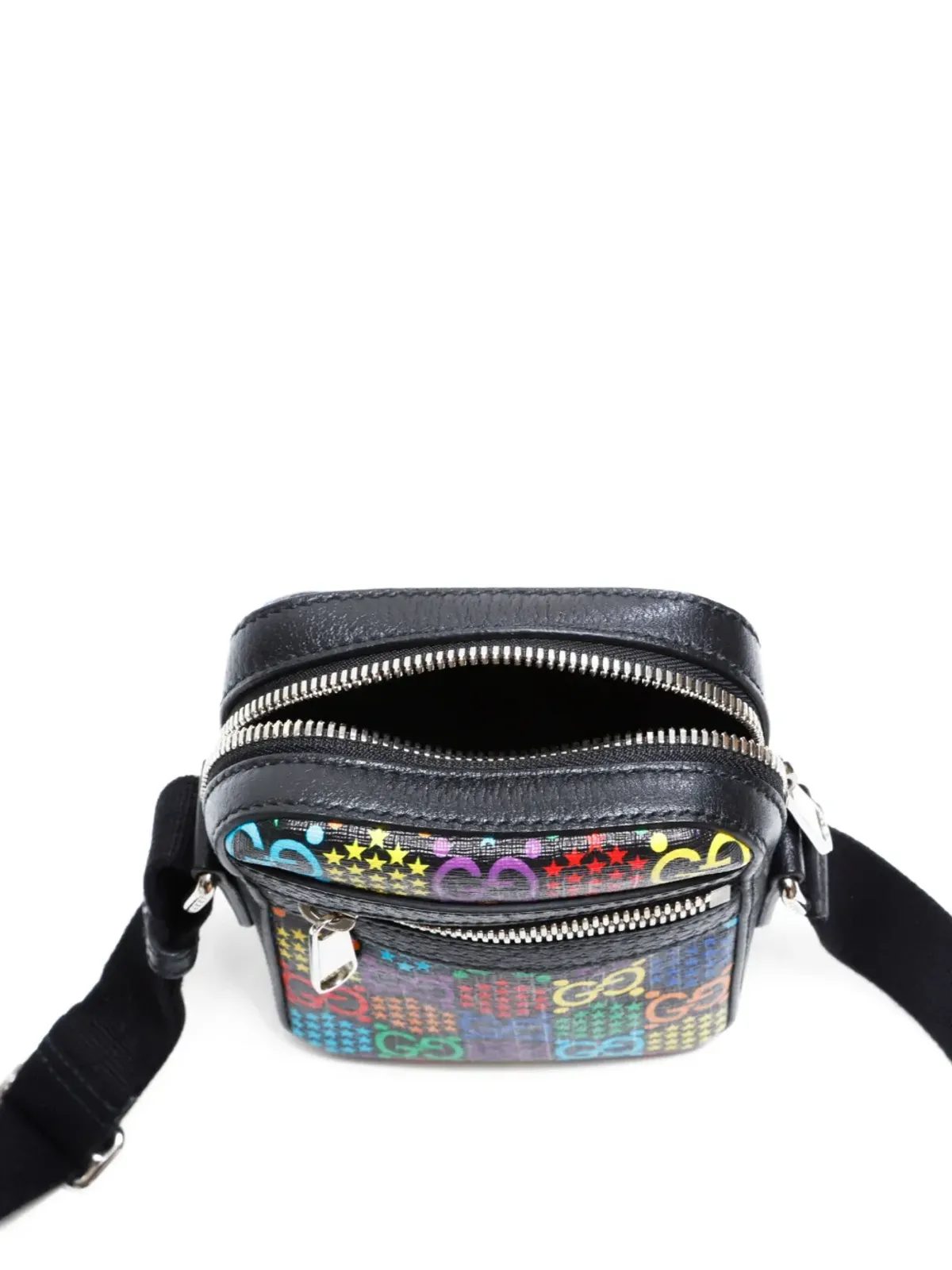 Gucci ビンテージ GG Psychedelic ショルダーバッグ ブラック - 画像4