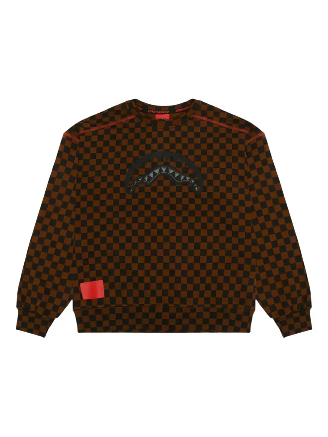 Sprayground Sprayground Takeover The Throne チェック柄スウェットシャツ - ブラウンの商品画像