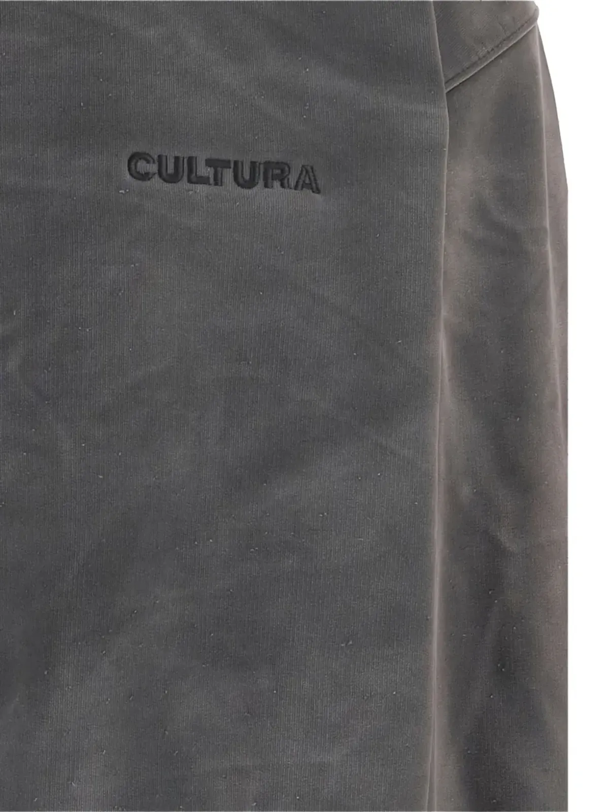 CULTURA 刺繍ロゴ入り洗い加工スウェットシャツ - グレー - 画像3