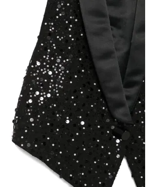 Emporio Armani スパンコール装飾のベスト - ブラックとグレー - サムネイル3