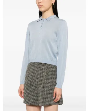 To b. by agnès b. cropped polo shirt - サムネイル3