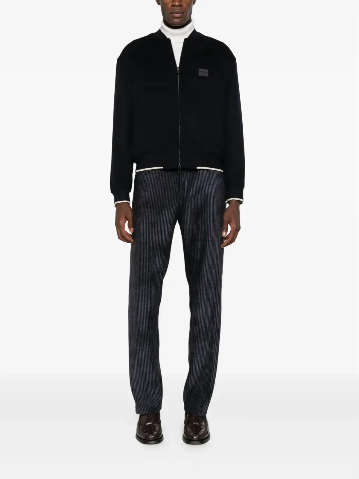 Emporio Armani ロゴパッチ ボンバー ジャケット - ブルー - 画像2