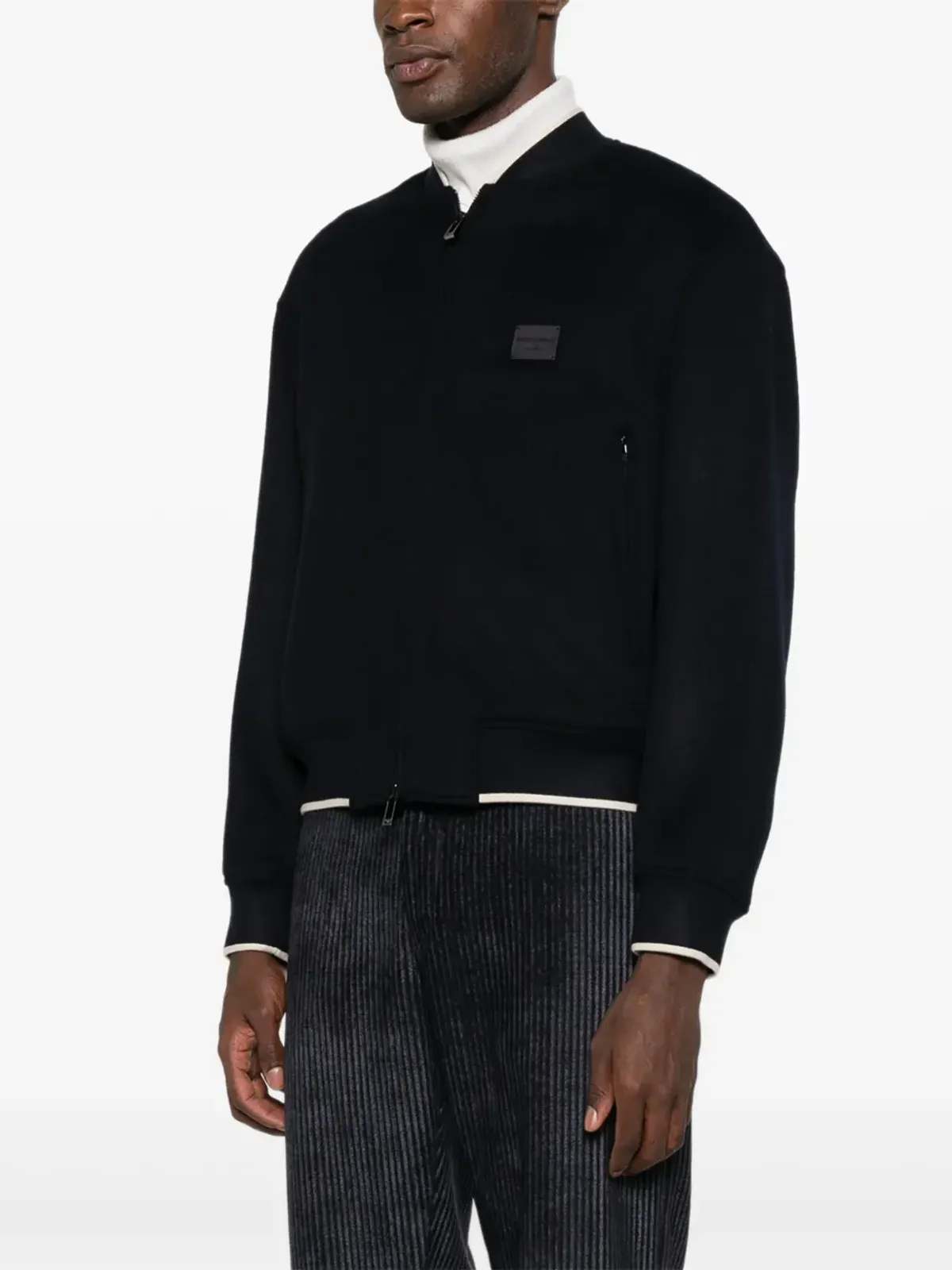 Emporio Armani ロゴパッチ ボンバー ジャケット - ブルー - 画像3