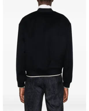Emporio Armani ロゴパッチ ボンバー ジャケット - ブルー - サムネイル4
