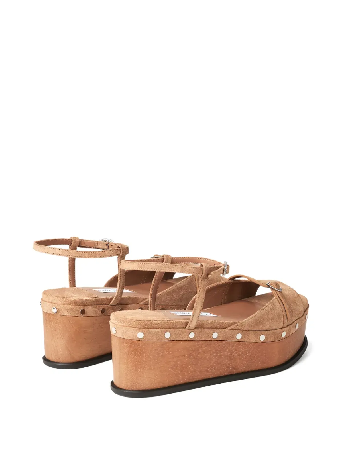 Jimmy Choo Kata studded platform sandals - Brown - 画像3
