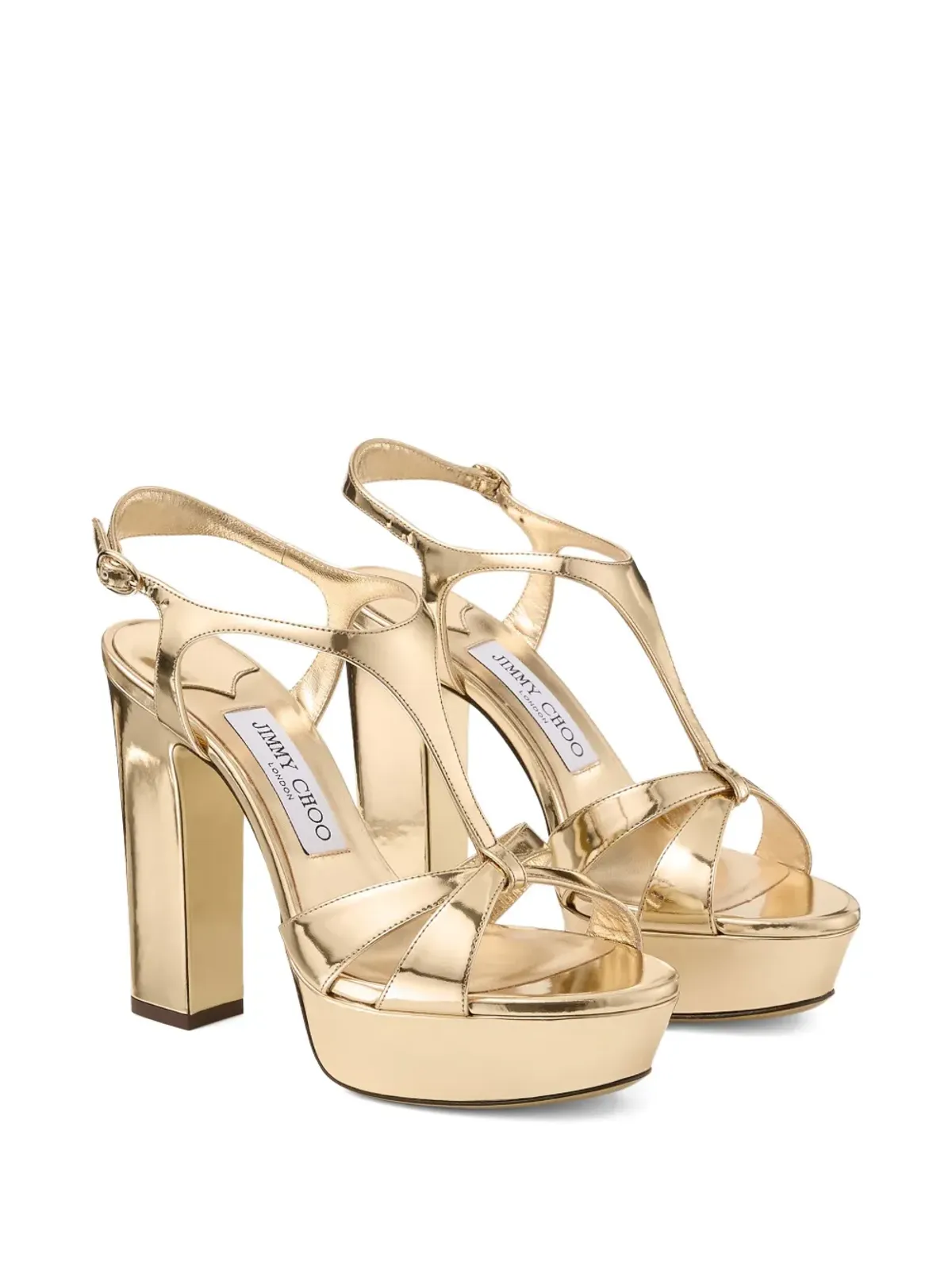 Jimmy Choo Kesia 120mm プラットフォームヒールサンダル - Gold - 画像2