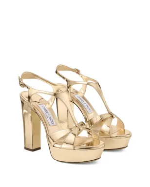 Jimmy Choo Kesia 120mm プラットフォームヒールサンダル - Gold - サムネイル2