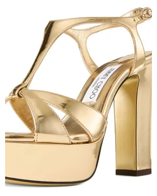 Jimmy Choo Kesia 120mm プラットフォームヒールサンダル - Gold - サムネイル4