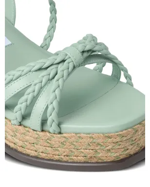 Jimmy Choo Nyra 編み込みプラットフォームサンダル - サムネイル5