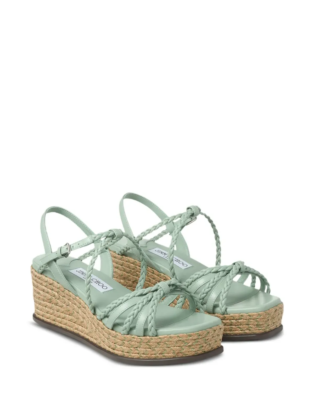 Jimmy Choo Nyra 編み込みプラットフォームサンダル - 画像2
