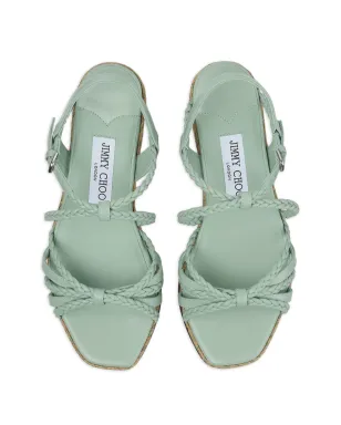 Jimmy Choo Nyra 編み込みプラットフォームサンダル - サムネイル3