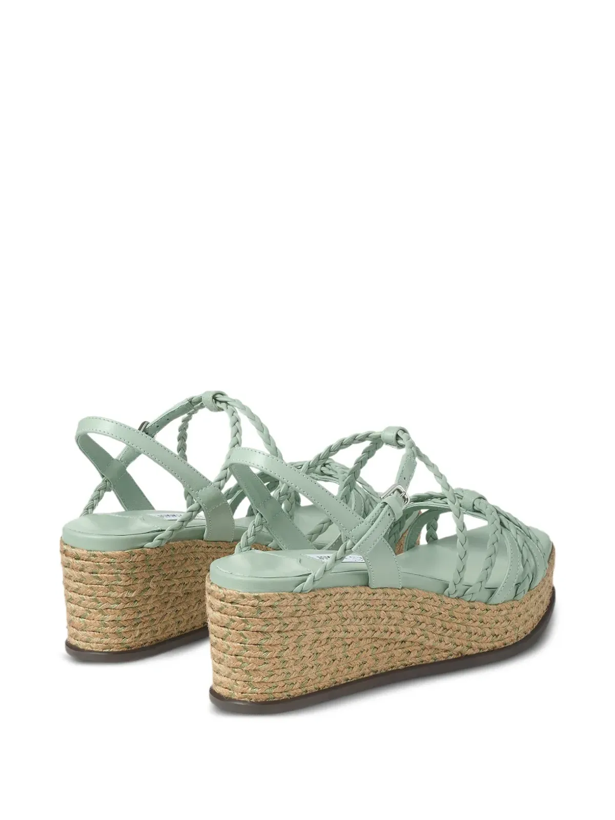 Jimmy Choo Nyra 編み込みプラットフォームサンダル - 画像4