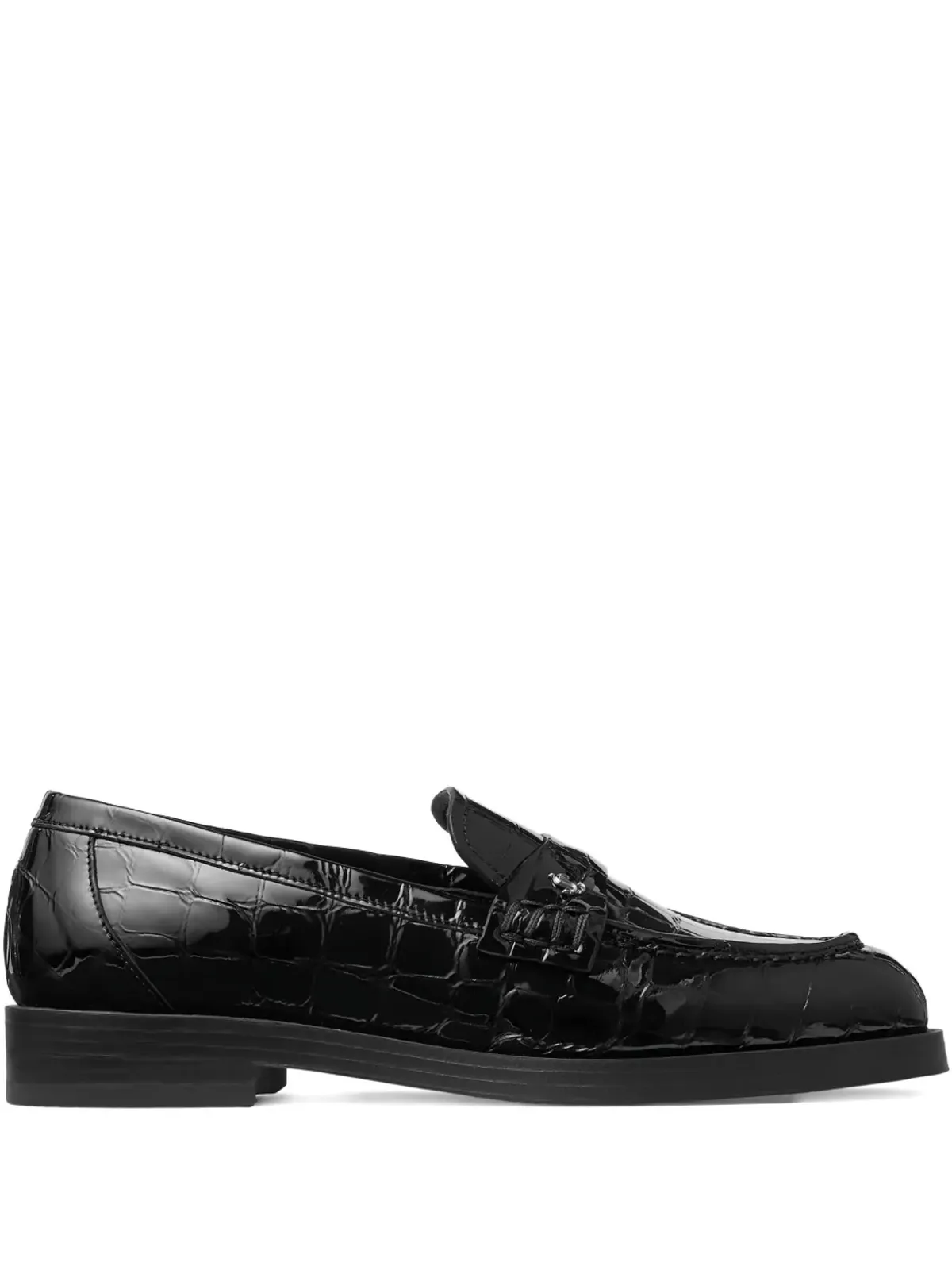 Jimmy Choo アイビー クロコダイルエンボス ローファー - ブラック - 画像1
