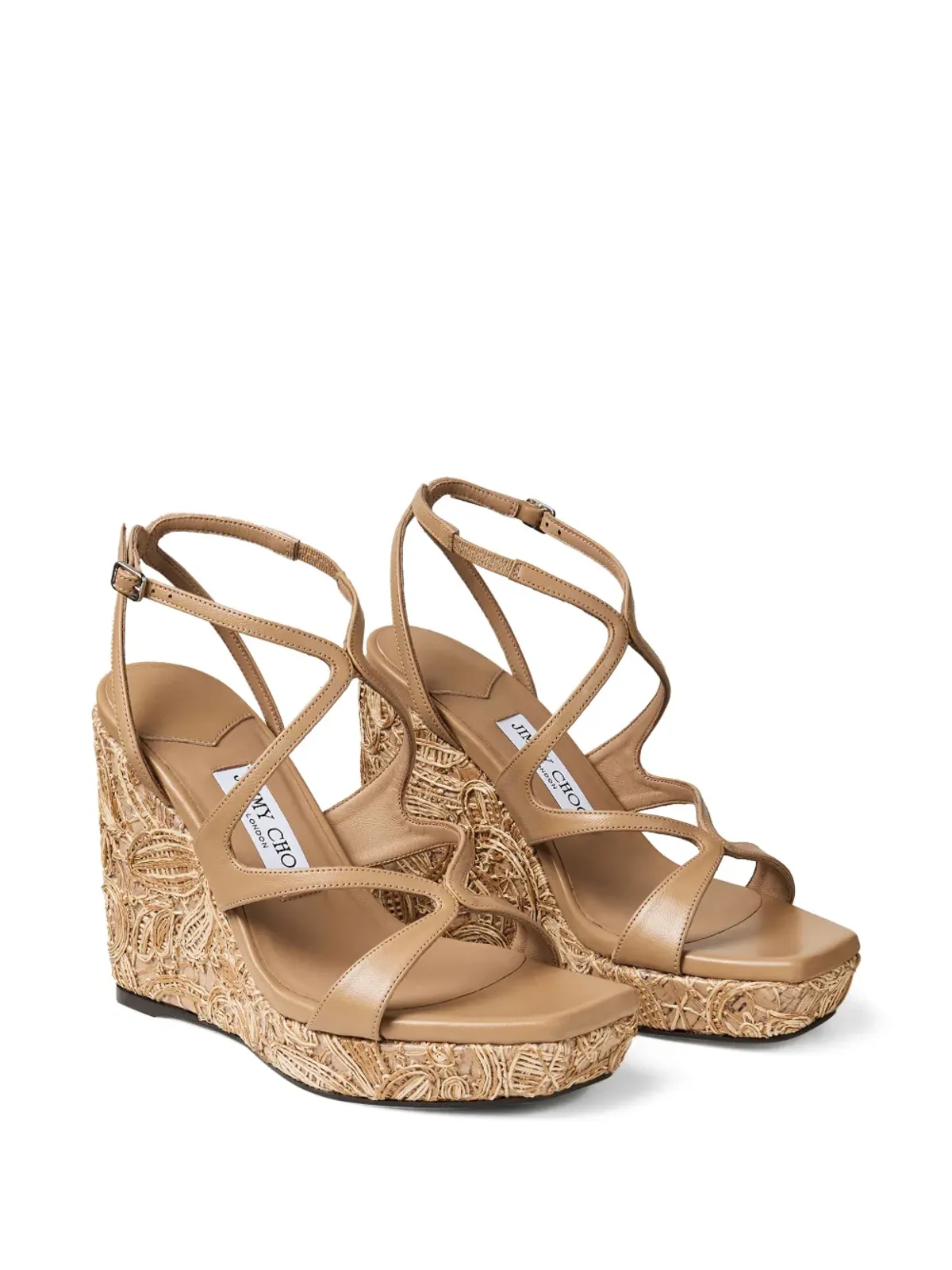 Jimmy Choo Ayla ストラップ付きヒールのエスパドリーユ - 画像2