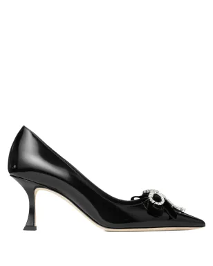Jimmy Choo アウリア クリスタルボウ パンプス - ブラック - サムネイル1