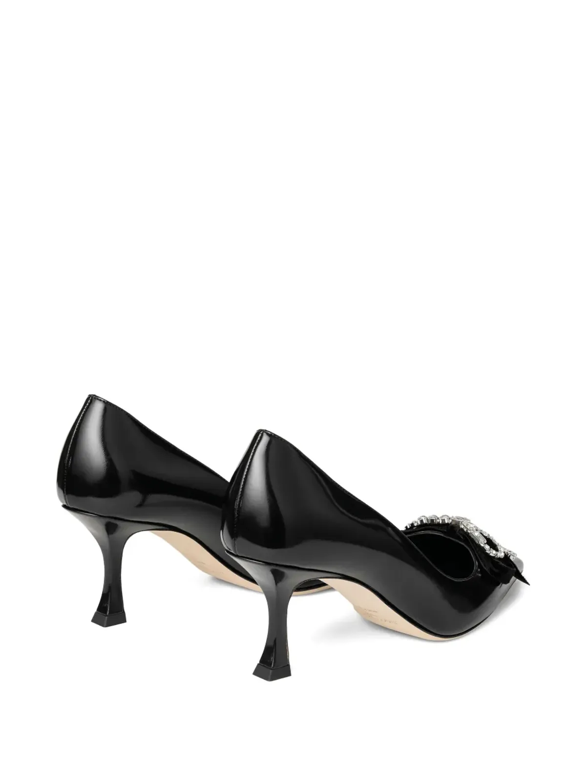 Jimmy Choo アウリア クリスタルボウ パンプス - ブラック - 画像5